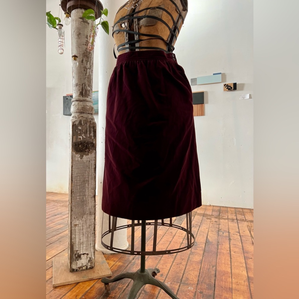 Vintage Saint Laurent  rive gauche Velvet Skirt